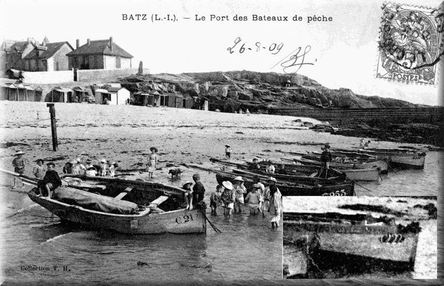 Canots dans le petit port Saint-Michel de Bourg-de-Batz.