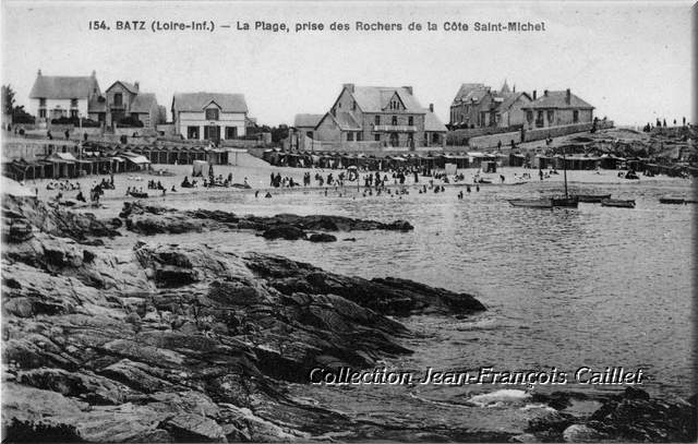 154. Batz-sur-Mer (Loire-Inf.) - La Plage, prise des Rochers de la Côte Saint-Michel