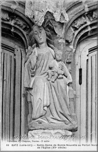 66 Notre-Dame de Bonne-Nouvelle au portail Nord de l'Eglise (XVe siècle)