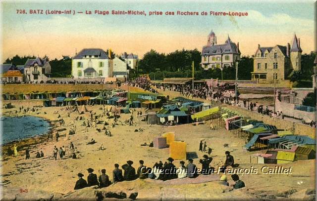 726. BATZ (Loire-Inf) - La Plage Saint-Michel, prise des Rochers de Pierre-Longue
