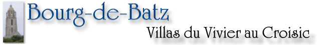 Bourg-de-Batz, titre de la page des noms et localisation des villas depuis le Vivier jusqu'au Croisic