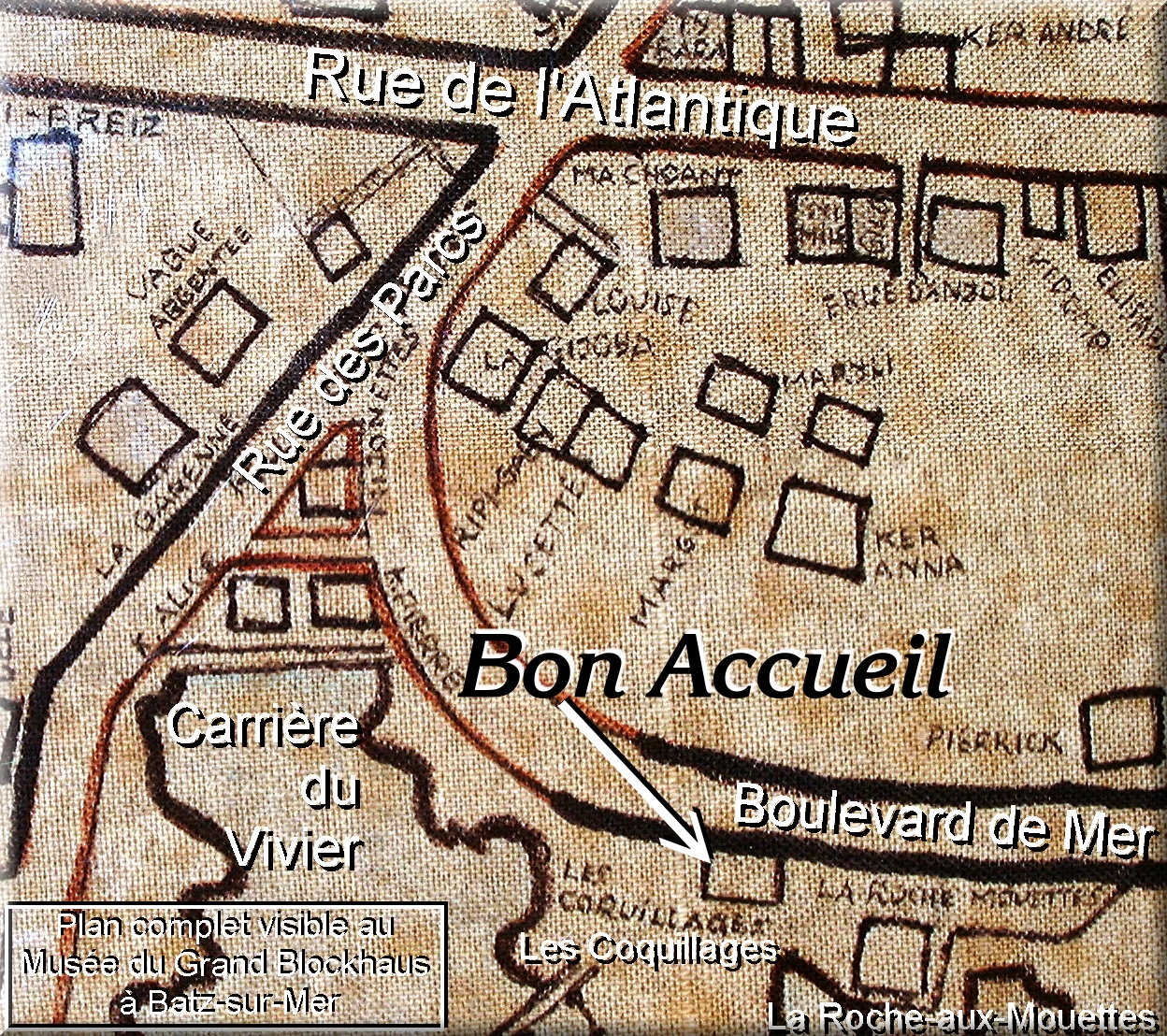 LocalisationLocalisation du chalet &laquo;&nbsp;Bon Accueil&nbsp;&raquo; devenu &laquo;&nbsp;Les Coquillages&nbsp;&raquo;