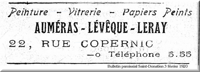 Publicit&eacute; pour l&rsquo;entreprise Aum&eacute;ras-L&eacute;v&ecirc;que-Leray parue en 1902