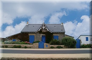 Fa&ccedil;ade nord du chalet &laquo;&nbsp;Les Coquillages&nbsp;&raquo;, pr&eacute;c&eacute;demment &laquo;&nbsp;Bon Accueil&nbsp;&raquo;.